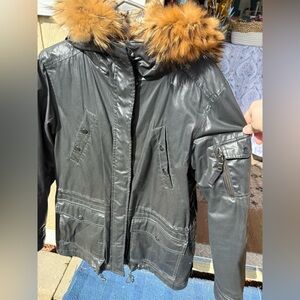 SAM. Rabbit fur lined jacket